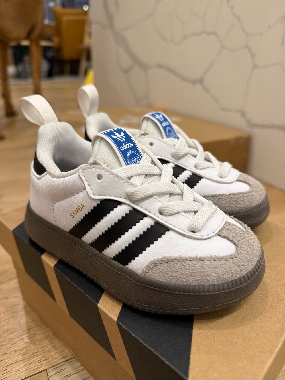 adidas Originals toddler Samba OG Sneakers White & Black